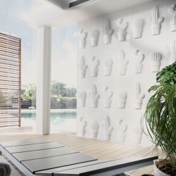 Плочки за баня в бял цвят с интересни орнаменти / Колекция от Vives